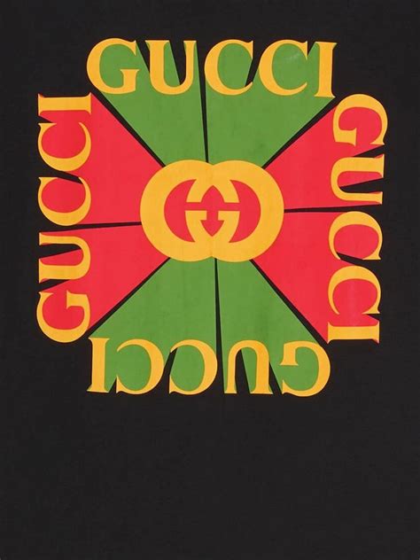 gucci printed tshirt|Gucci t shirt vintage.